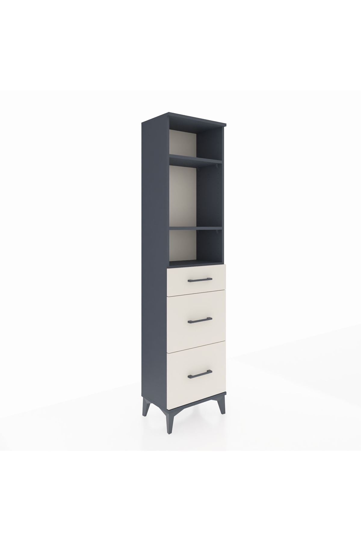 Arges Dolap 3 Raflı 3 Çekmeceli 44x30x182 - S22M048V4A