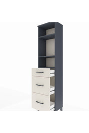 Arges Dolap 3 Raflı 3 Çekmeceli 44x30x182 - S22M048V4A