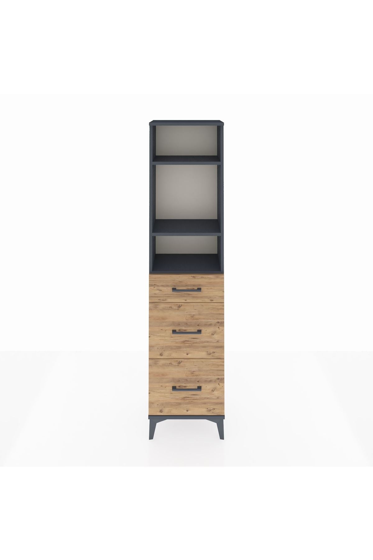 Arges Dolap 3 Raflı 3 Çekmeceli 44x30x182 - S22M048V6A