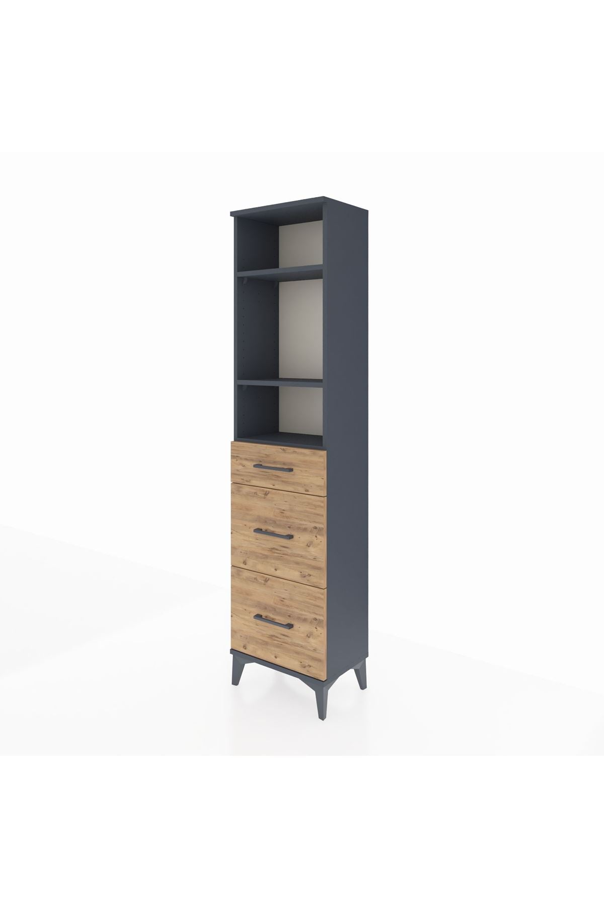 Arges Dolap 3 Raflı 3 Çekmeceli 44x30x182 - S22M048V6A