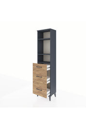 Arges Dolap 3 Raflı 3 Çekmeceli 44x30x182 - S22M048V6A