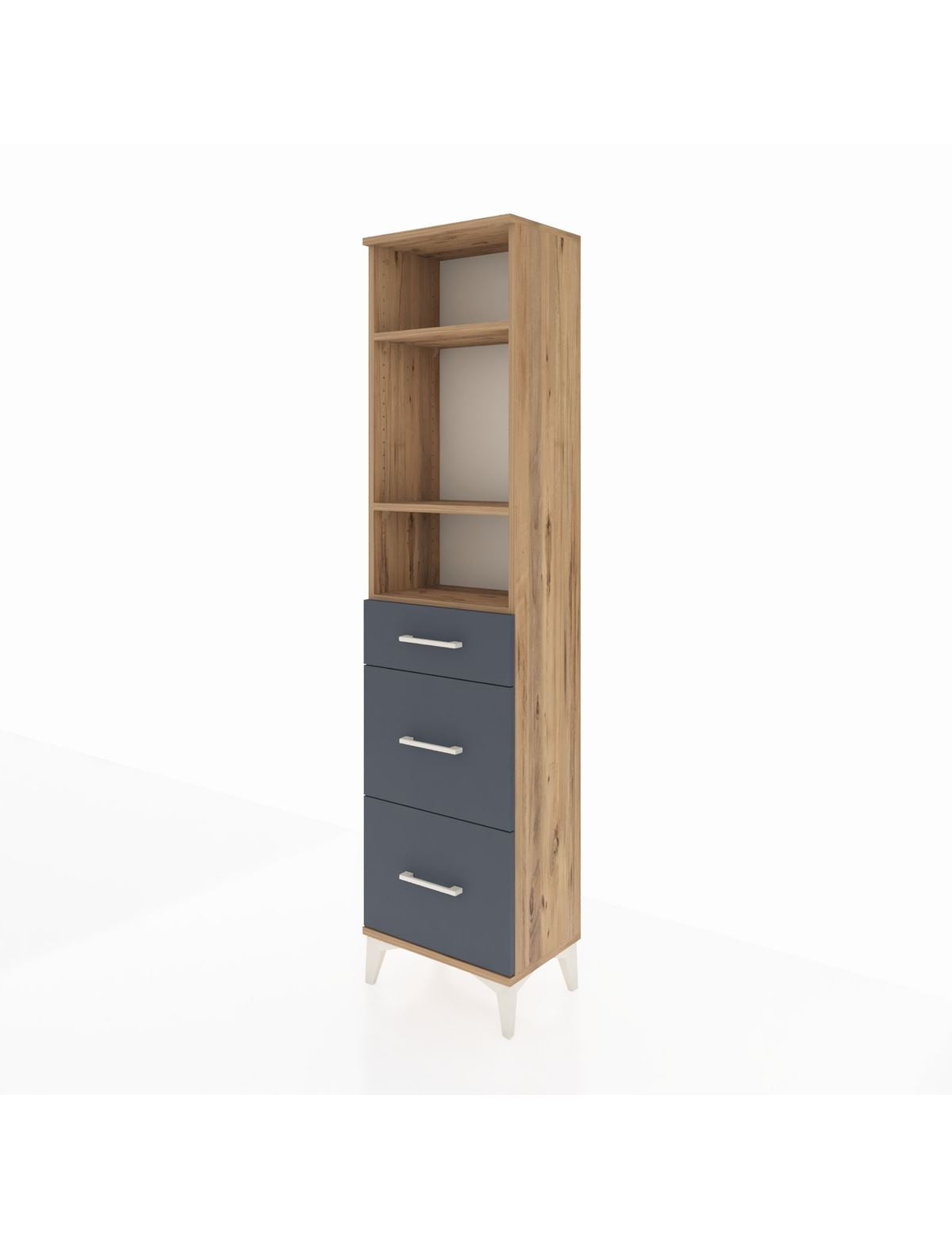 Arges Dolap 3 Raflı 3 Çekmeceli 44x30x182 - S22M048V8A