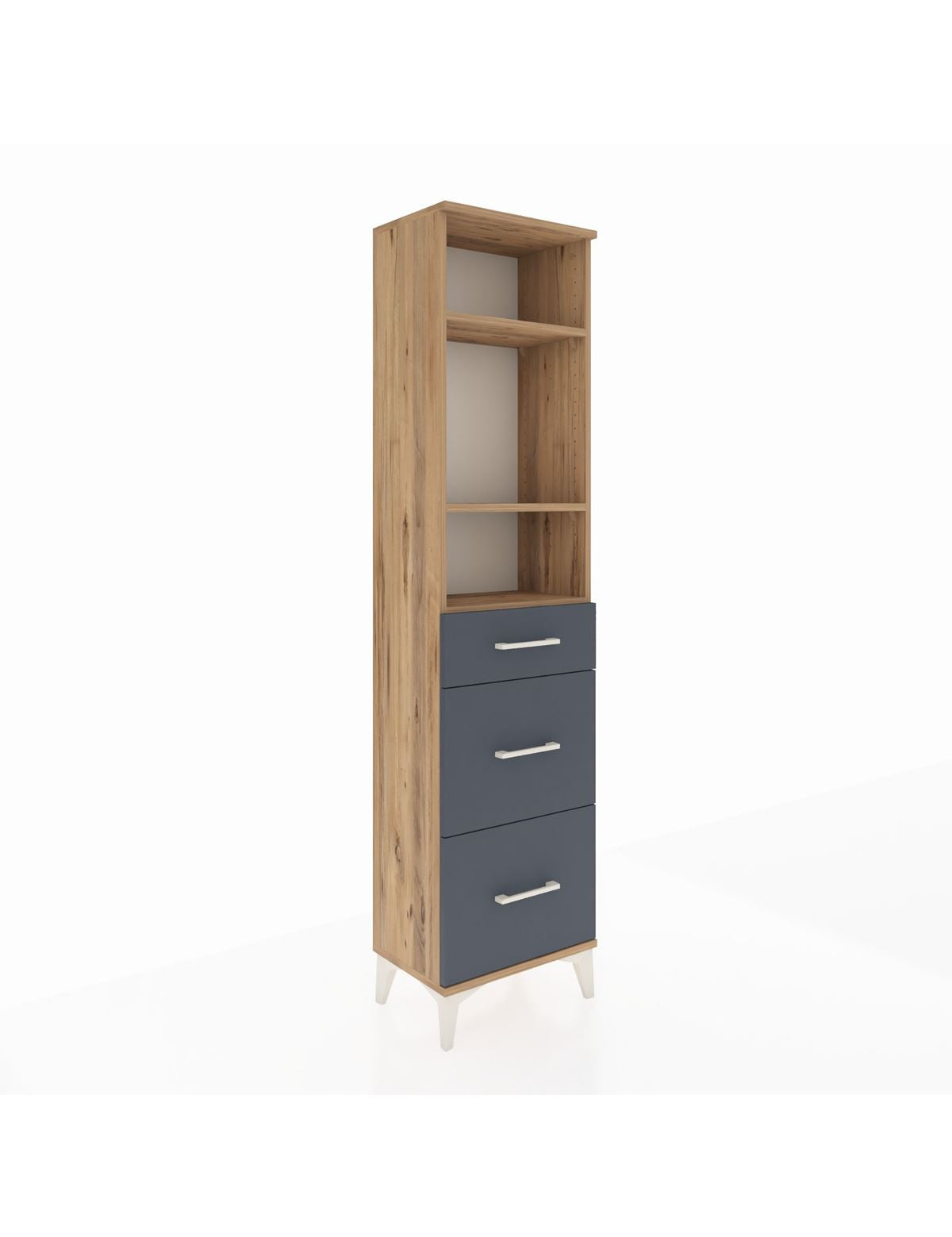 Arges Dolap 3 Raflı 3 Çekmeceli 44x30x182 - S22M048V8A