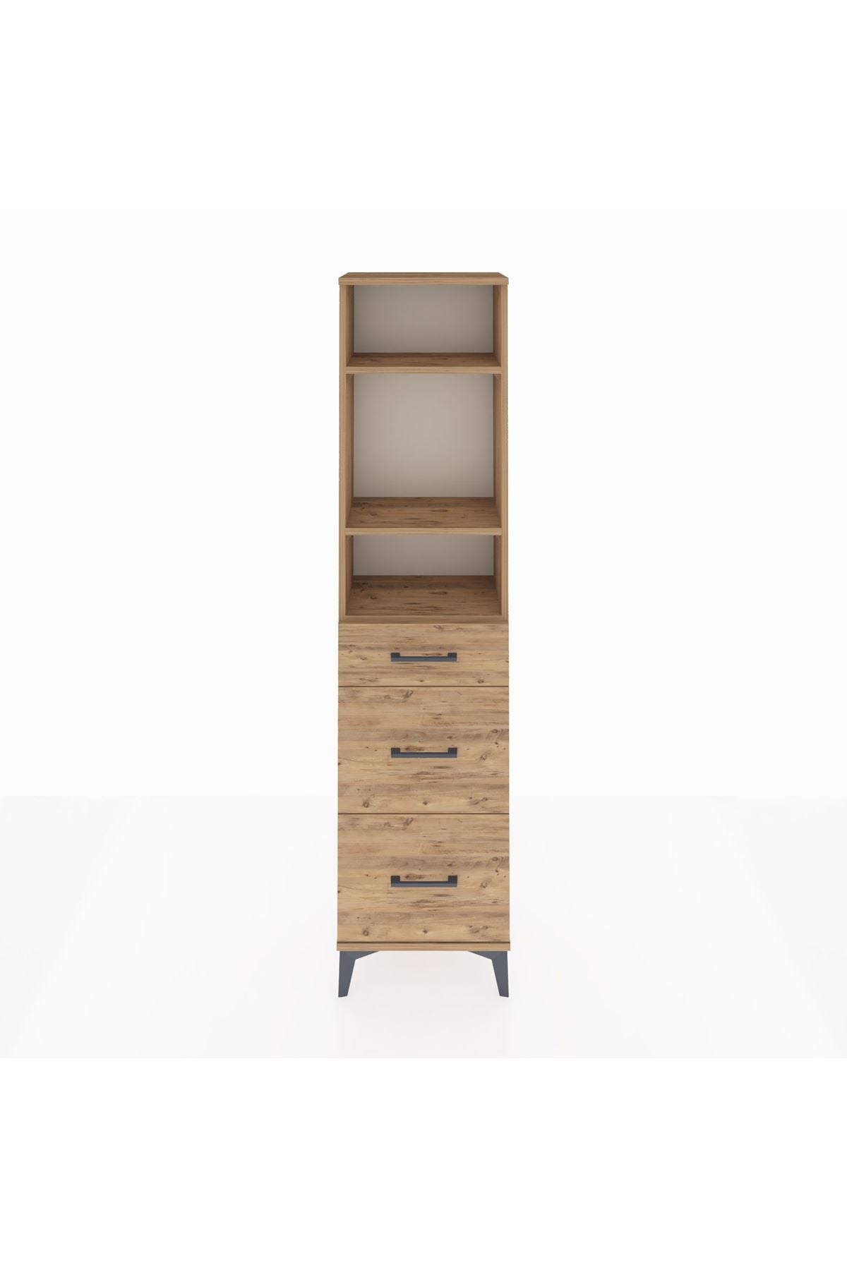 Arges Dolap 3 Raflı 3 Çekmeceli 44x30x182 - S22M048V9A