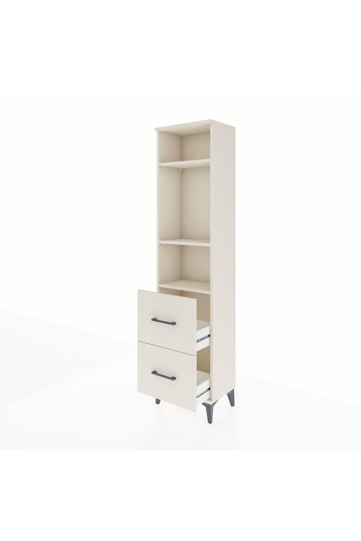 Arges Dolap 3 Raflı 2 Çekmeceli 44x30x182 - S22M049V1A