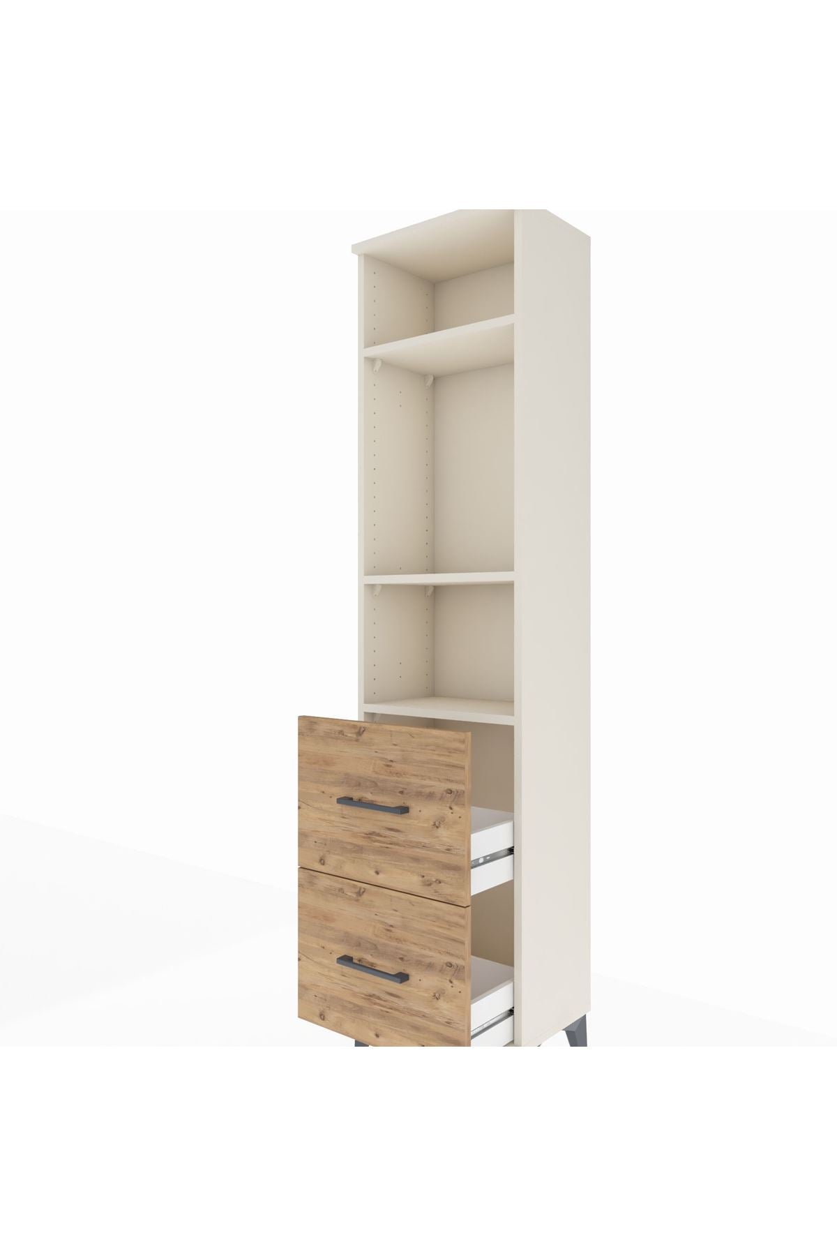 Arges Dolap 3 Raflı 2 Çekmeceli 44x30x182 - S22M049V3A