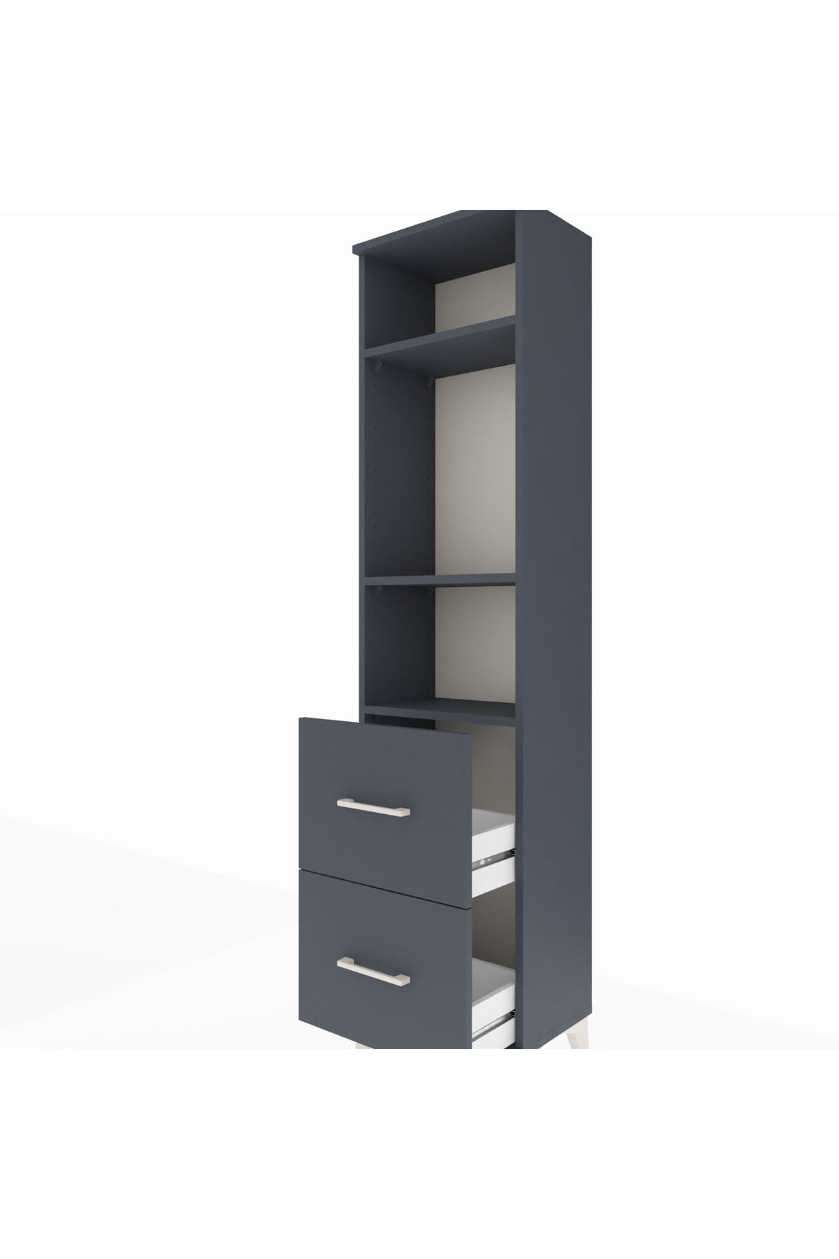 Arges Dolap 3 Raflı 2 Çekmeceli 44x30x182 - S22M049V5A