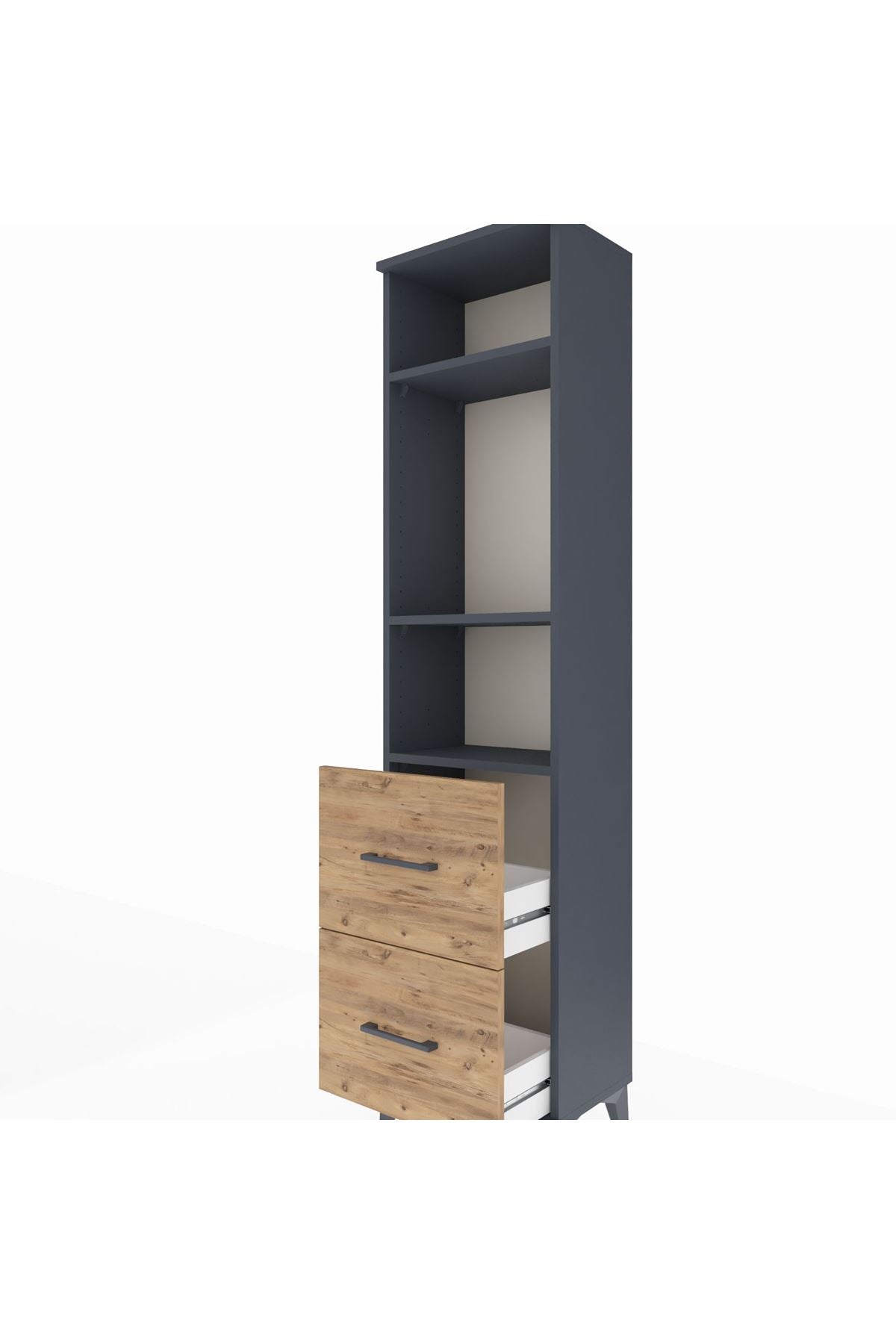 Arges Dolap 3 Raflı 2 Çekmeceli 44x30x182 - S22M049V6A