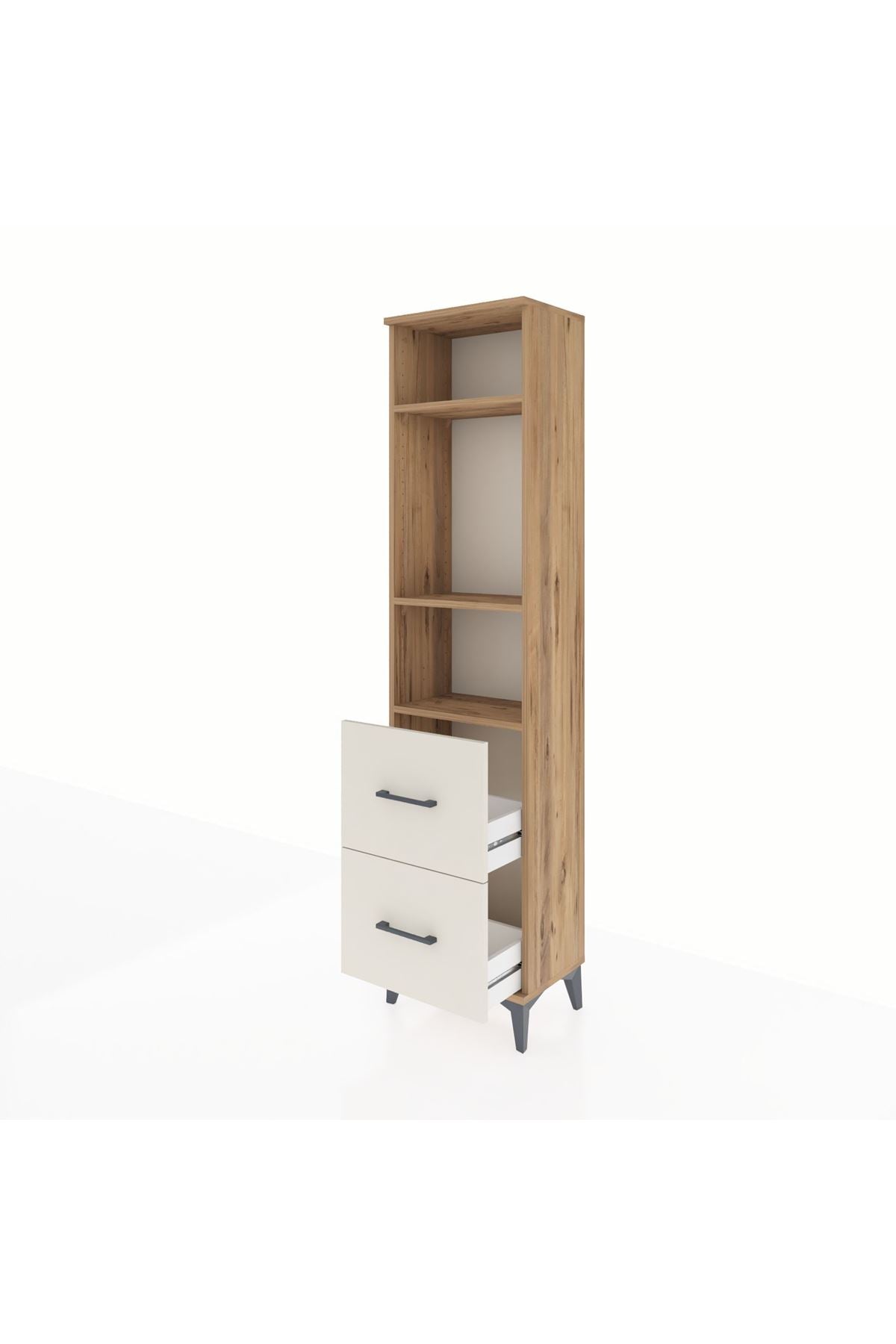 Arges Dolap 3 Raflı 2 Çekmeceli 44x30x182 - S22M049V7A