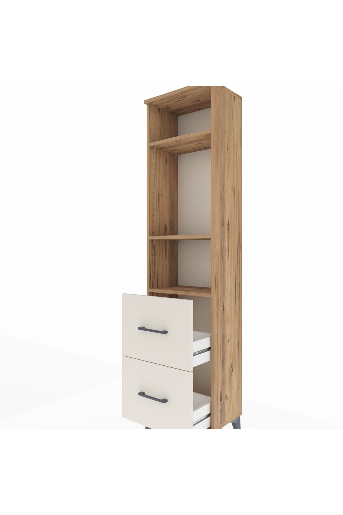 Arges Dolap 3 Raflı 2 Çekmeceli 44x30x182 - S22M049V7A