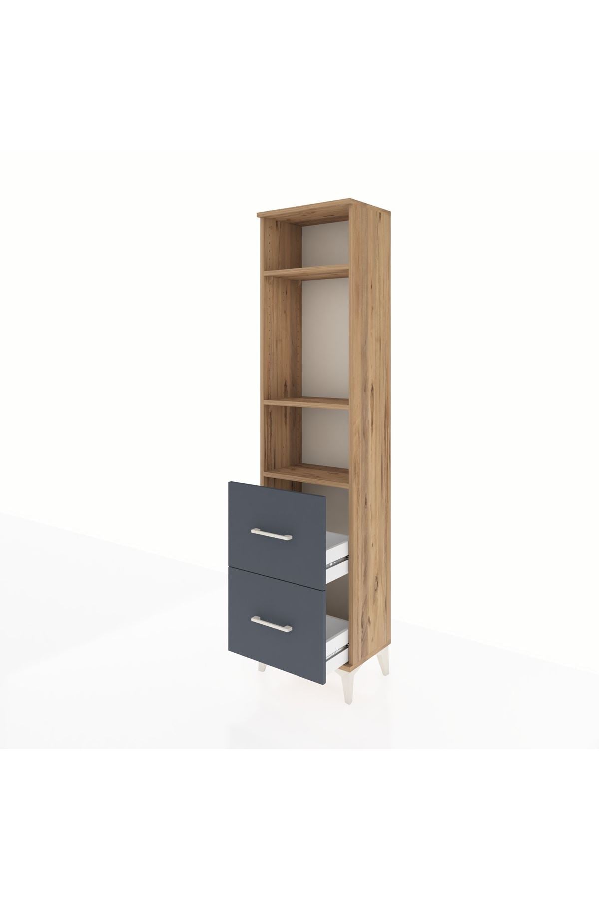 Arges Dolap 3 Raflı 2 Çekmeceli 44x30x182 - S22M049V8A