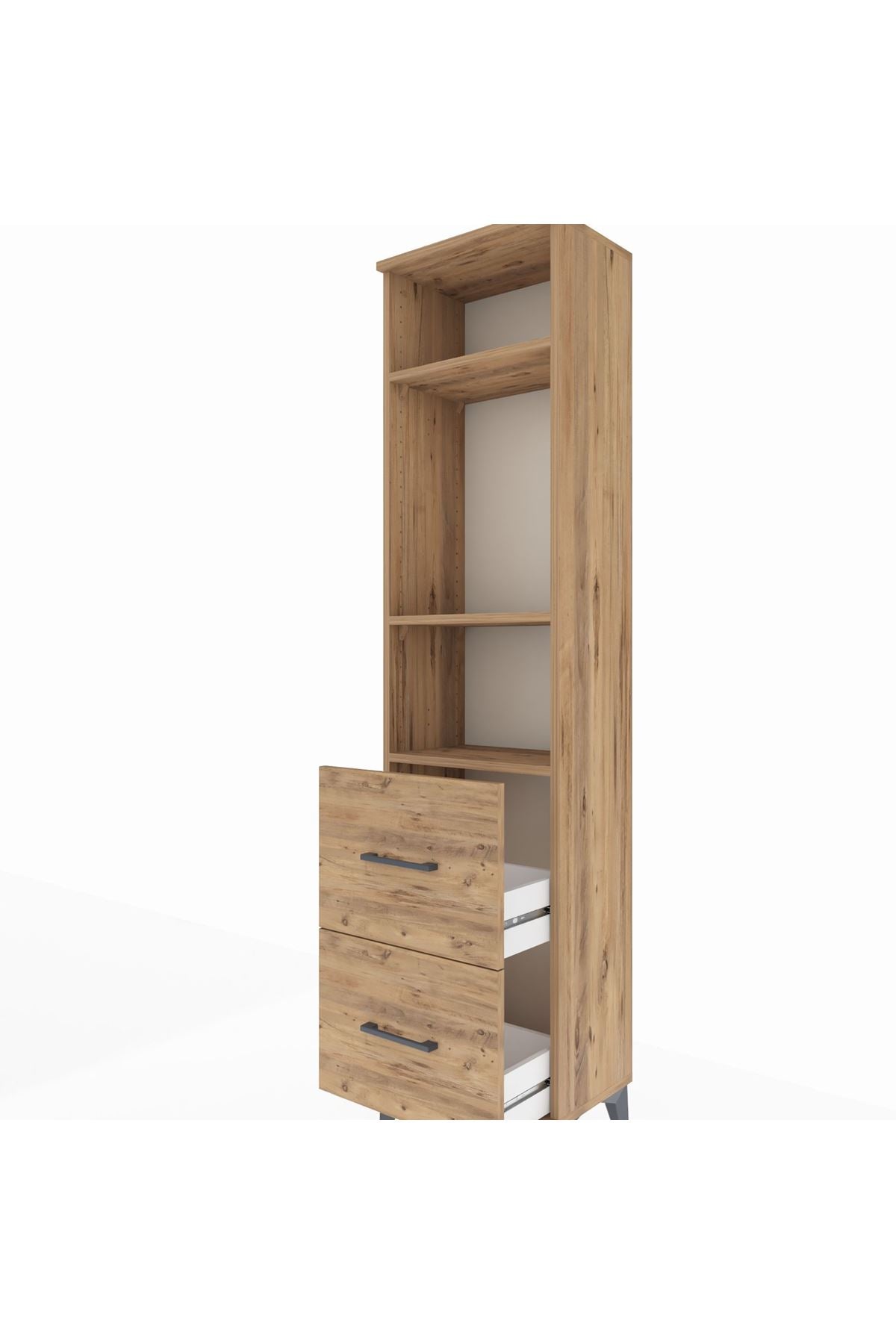 Arges Dolap 3 Raflı 2 Çekmeceli 44x30x182 - S22M049V9A