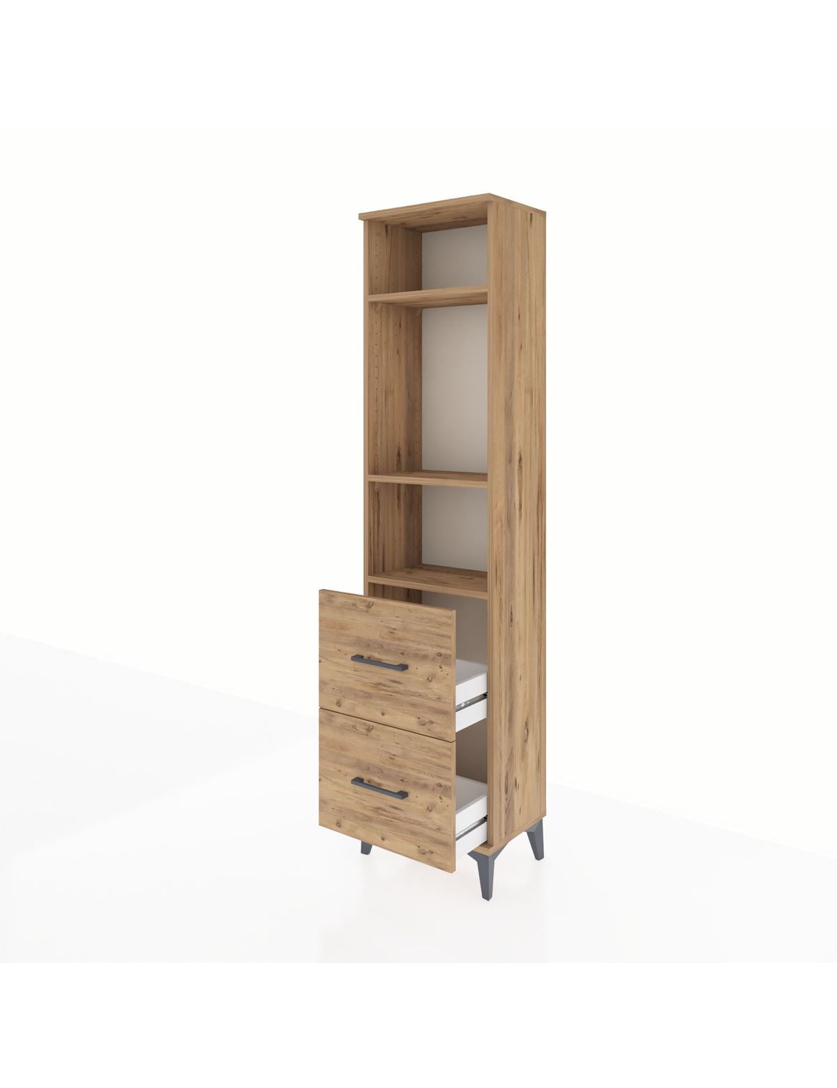 Arges Dolap 3 Raflı 2 Çekmeceli 44x30x182 - S22M049V9A
