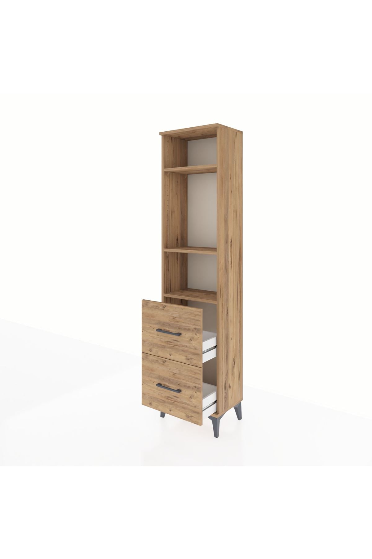 Arges Dolap 3 Raflı 2 Çekmeceli 44x30x182 - S22M049V9A