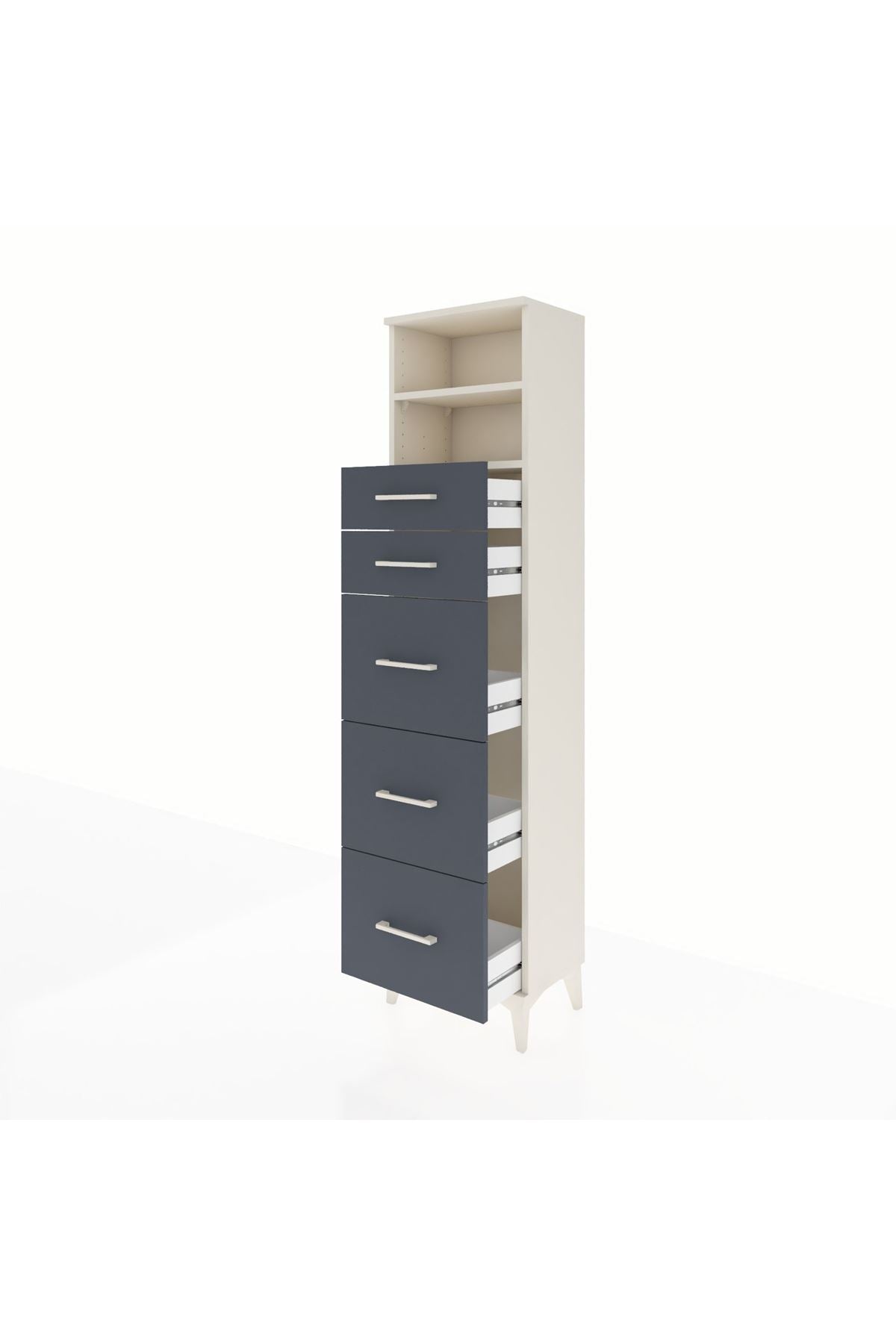 Arges Dolap 2 Raflı 5 Çekmeceli 44x30x182 - S22M050V2A