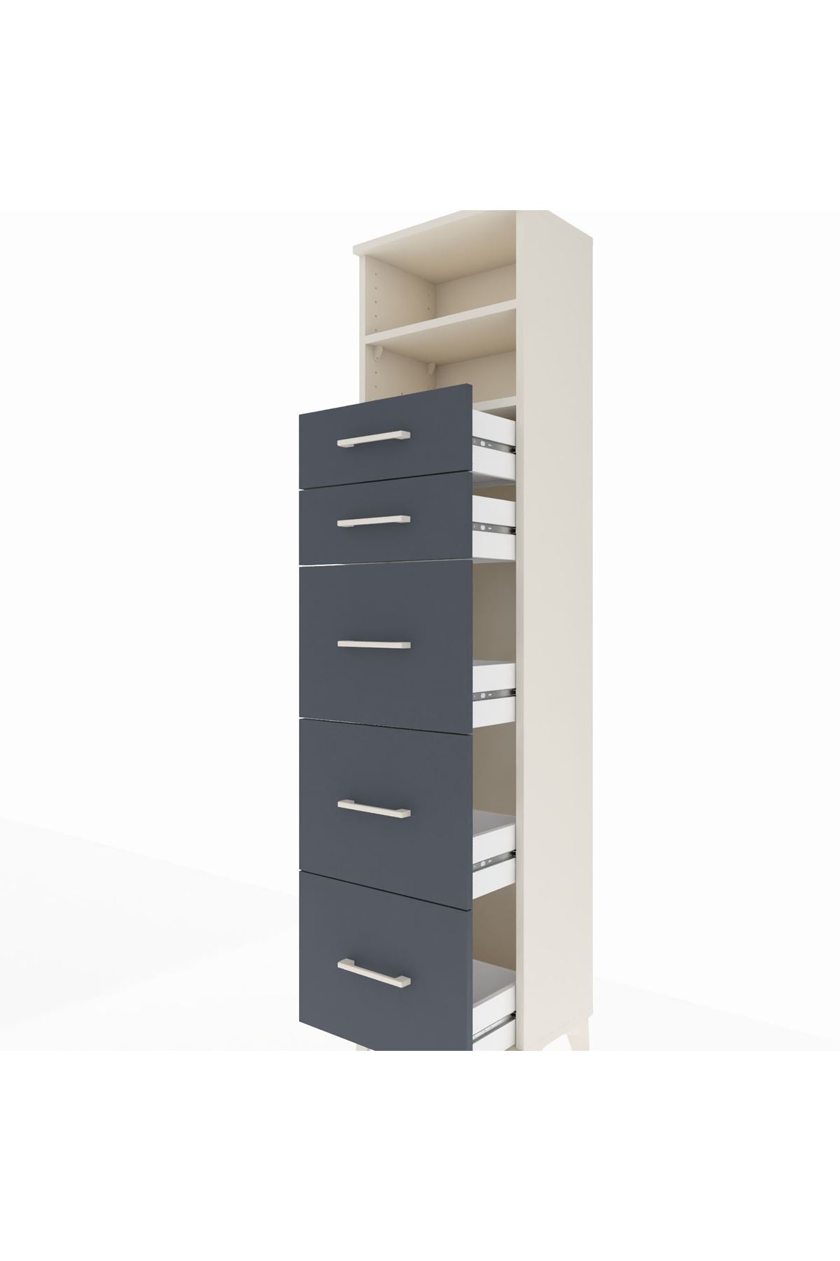 Arges Dolap 2 Raflı 5 Çekmeceli 44x30x182 - S22M050V2A