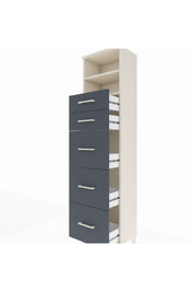 Arges Dolap 2 Raflı 5 Çekmeceli 44x30x182 - S22M050V2A