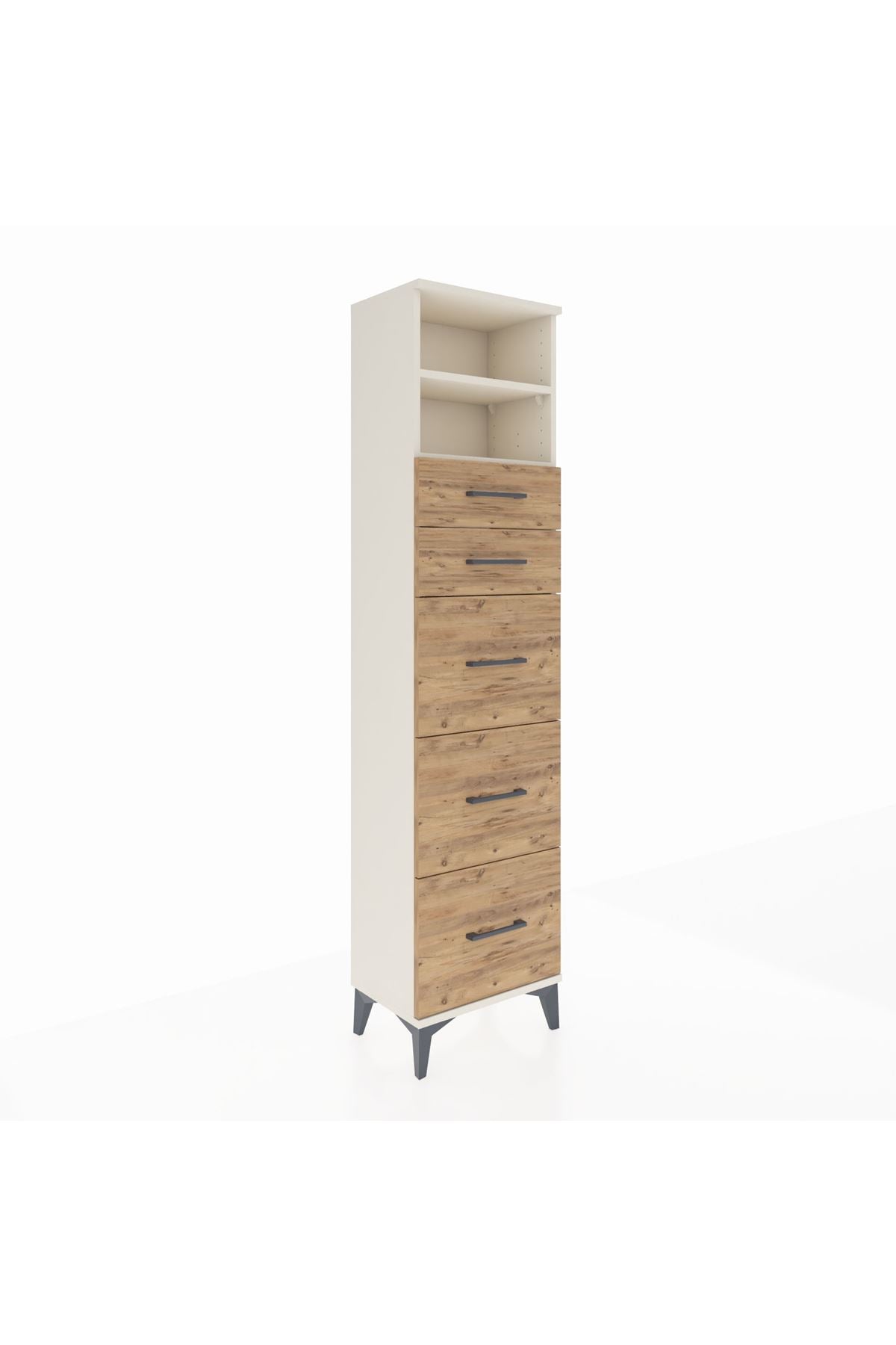 Arges Dolap 2 Raflı 5 Çekmeceli 44x30x182 - S22M050V3A