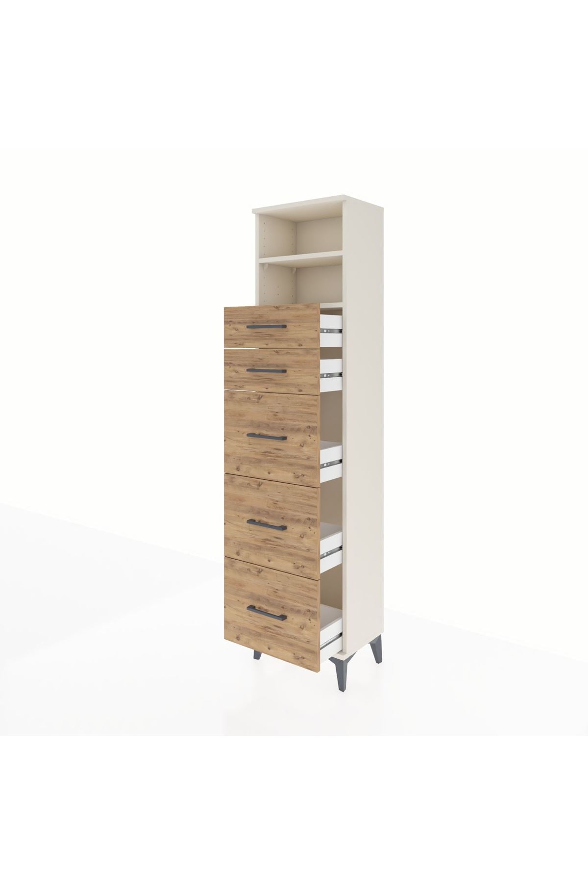 Arges Dolap 2 Raflı 5 Çekmeceli 44x30x182 - S22M050V3A
