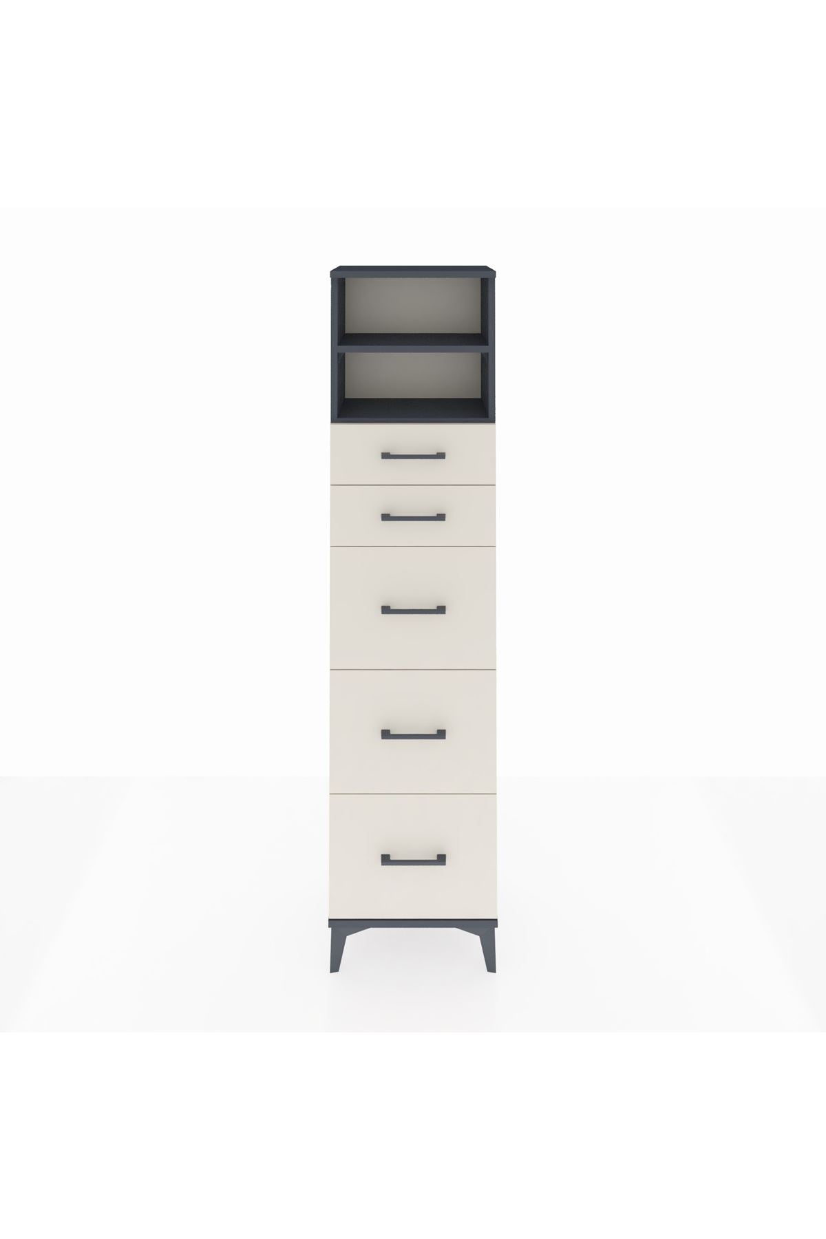 Arges Dolap 2 Raflı 5 Çekmeceli 44x30x182 - S22M050V4A