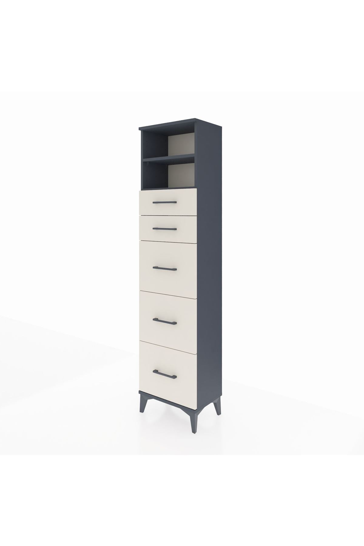 Arges Dolap 2 Raflı 5 Çekmeceli 44x30x182 - S22M050V4A
