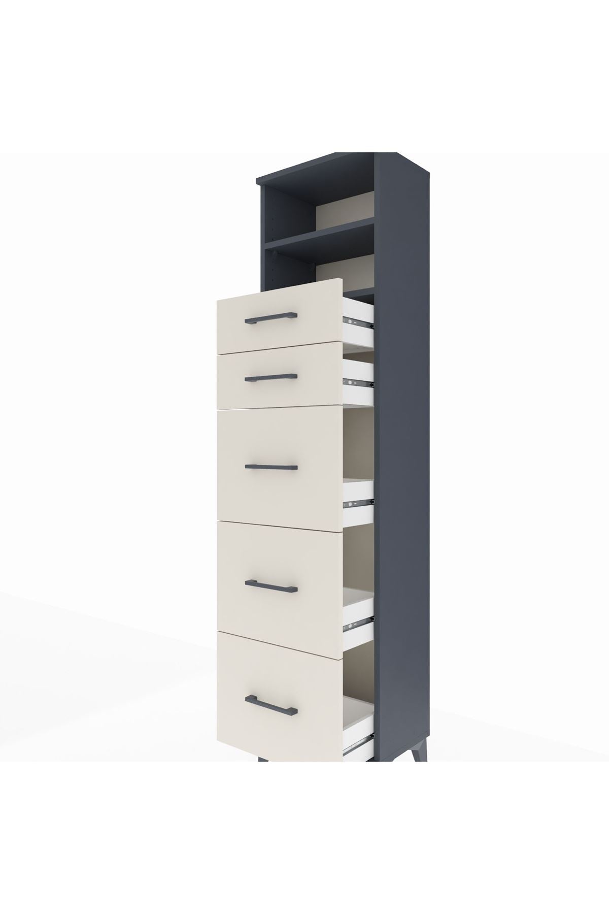 Arges Dolap 2 Raflı 5 Çekmeceli 44x30x182 - S22M050V4A