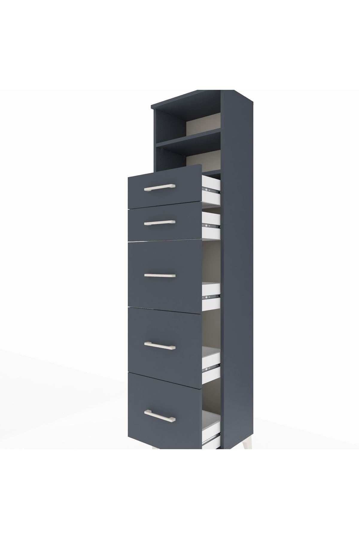 Arges Dolap 2 Raflı 5 Çekmeceli 44x30x182 - S22M050V5A
