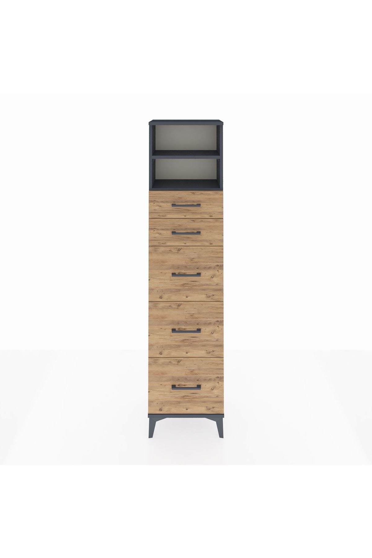 Arges Dolap 2 Raflı 5 Çekmeceli 44x30x182 - S22M050V6A