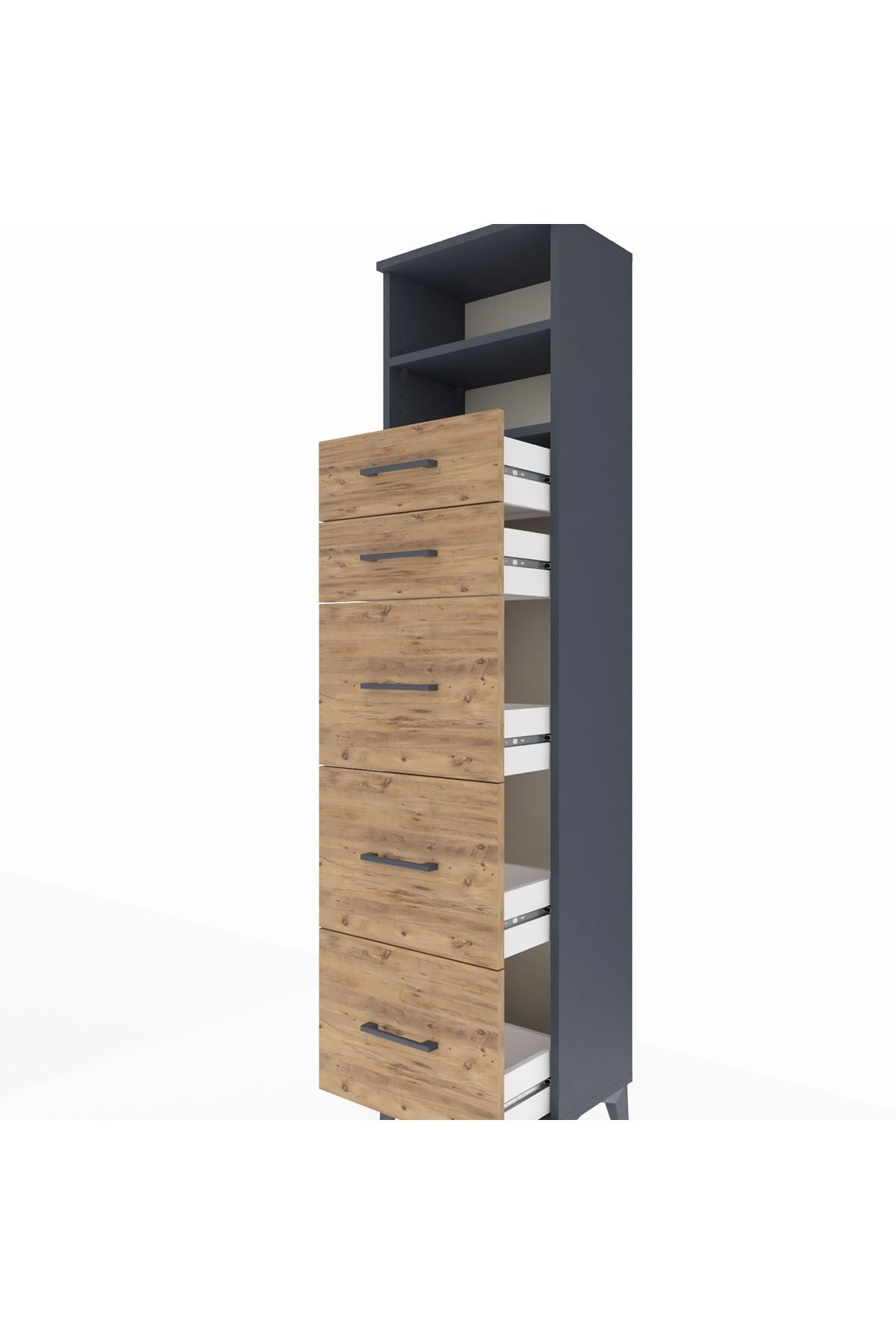 Arges Dolap 2 Raflı 5 Çekmeceli 44x30x182 - S22M050V6A