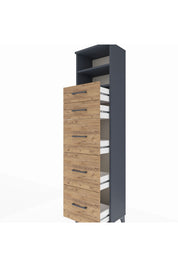 Arges Dolap 2 Raflı 5 Çekmeceli 44x30x182 - S22M050V6A