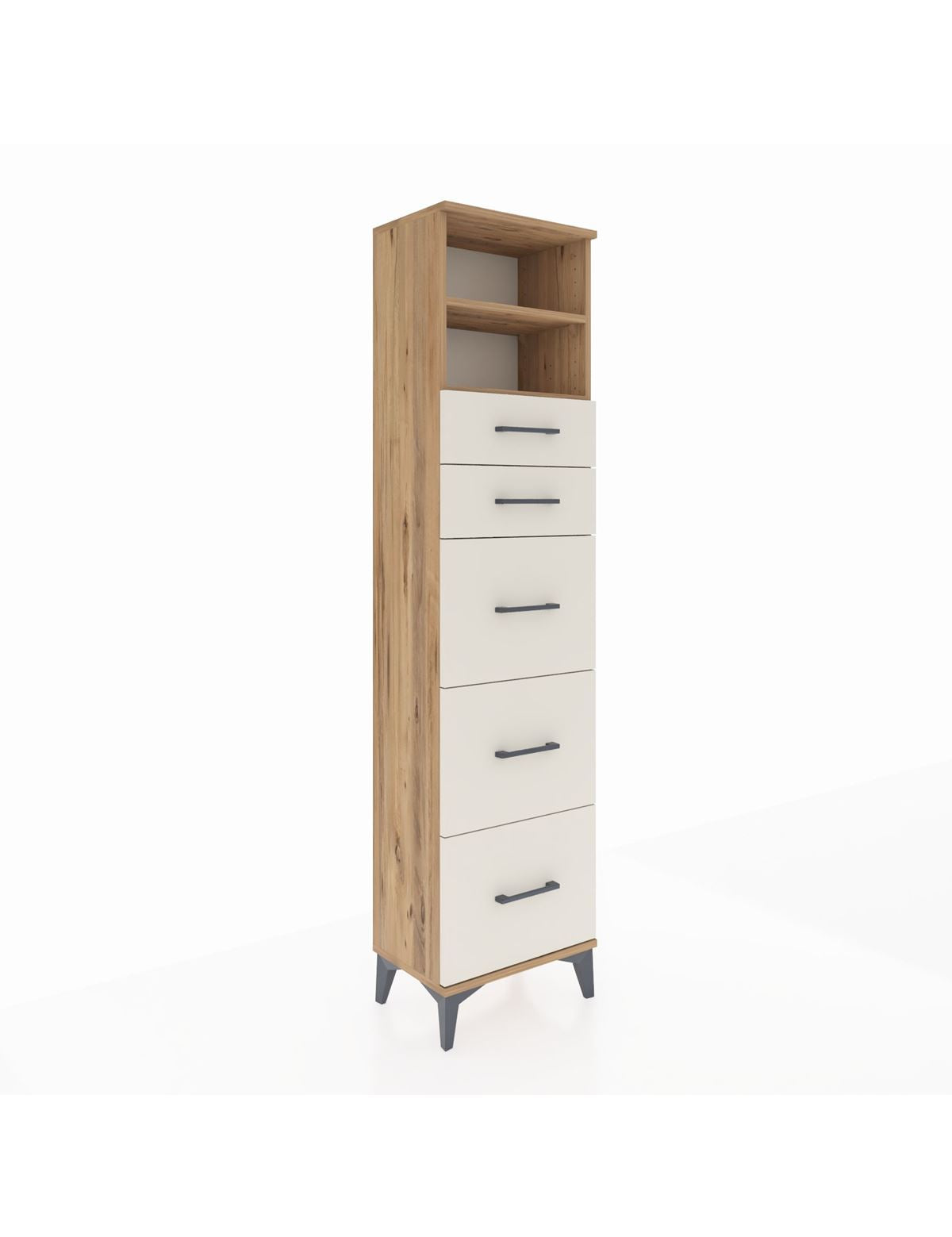 Arges Dolap 2 Raflı 5 Çekmeceli 44x30x182 - S22M050V7A