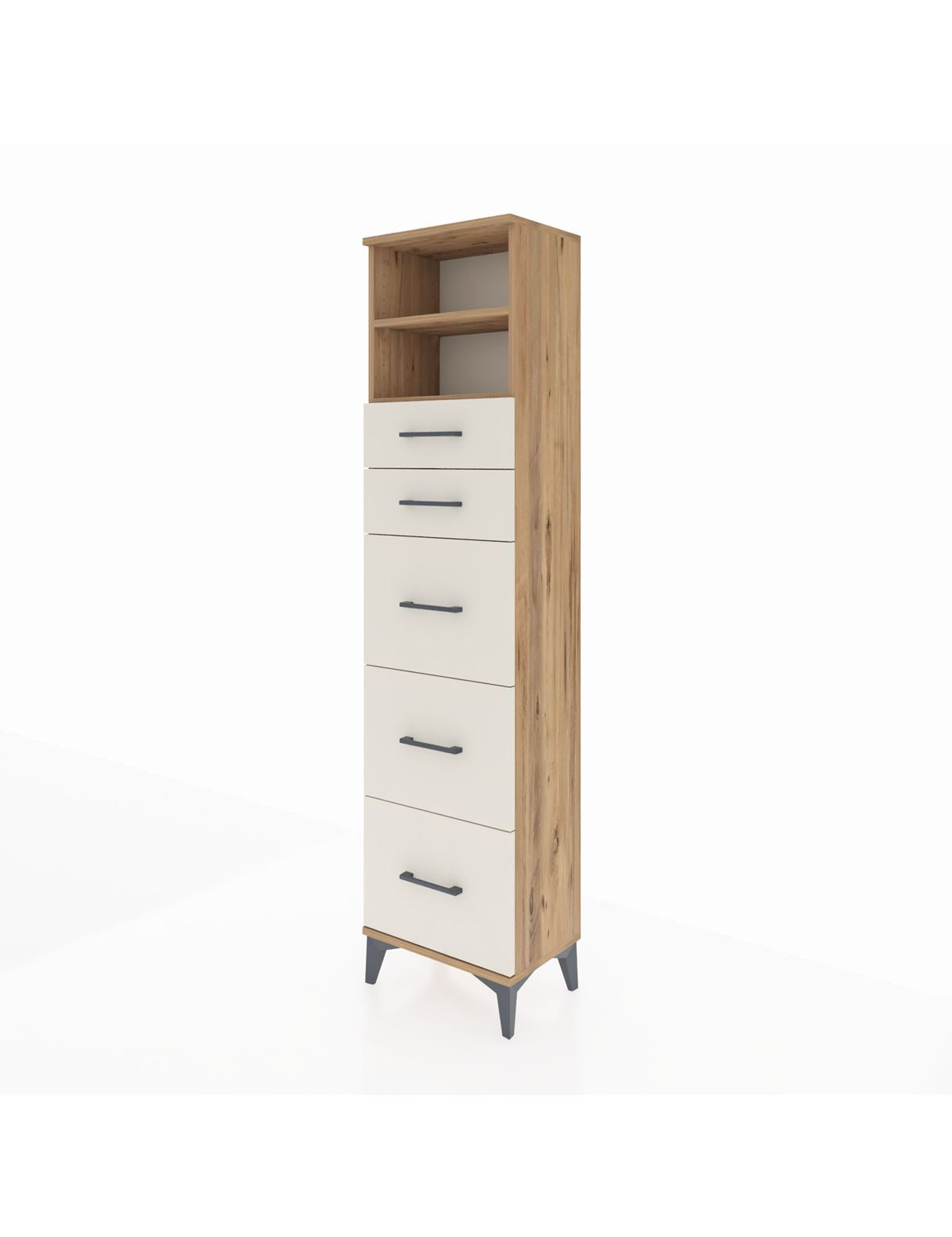 Arges Dolap 2 Raflı 5 Çekmeceli 44x30x182 - S22M050V7A