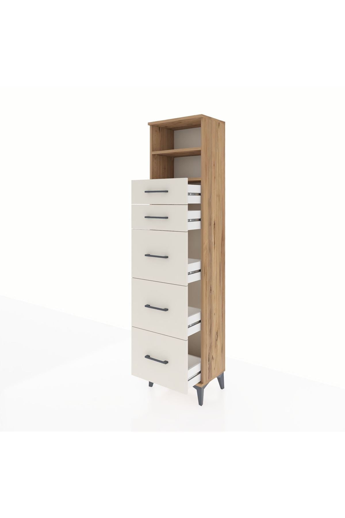 Arges Dolap 2 Raflı 5 Çekmeceli 44x30x182 - S22M050V7A
