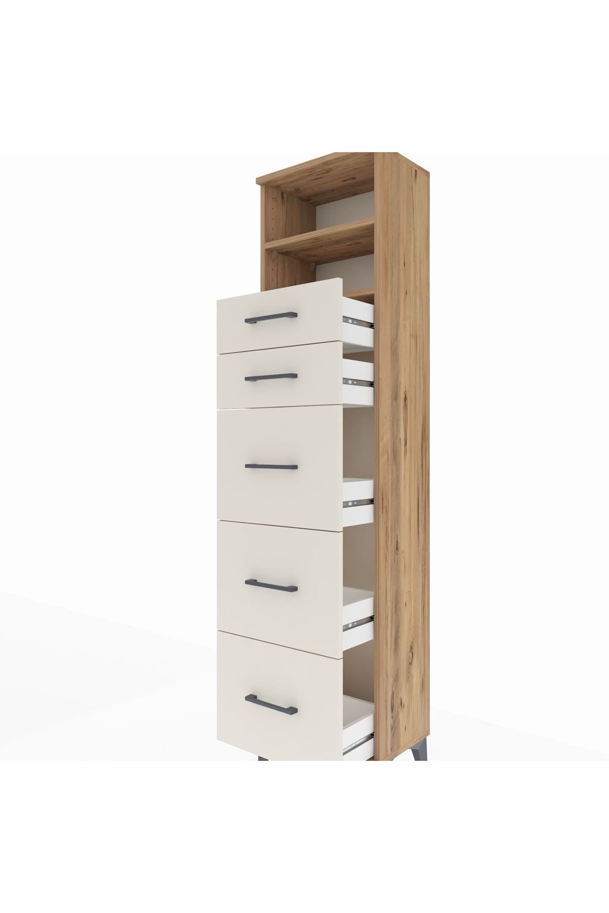 Arges Dolap 2 Raflı 5 Çekmeceli 44x30x182 - S22M050V7A