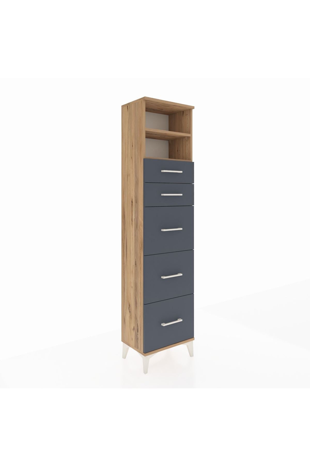 Arges Dolap 2 Raflı 5 Çekmeceli 44x30x182 - S22M050V8A