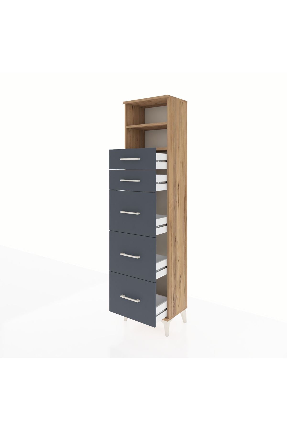 Arges Dolap 2 Raflı 5 Çekmeceli 44x30x182 - S22M050V8A