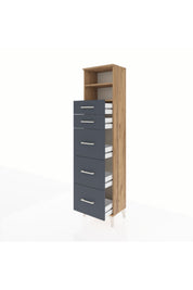 Arges Dolap 2 Raflı 5 Çekmeceli 44x30x182 - S22M050V8A