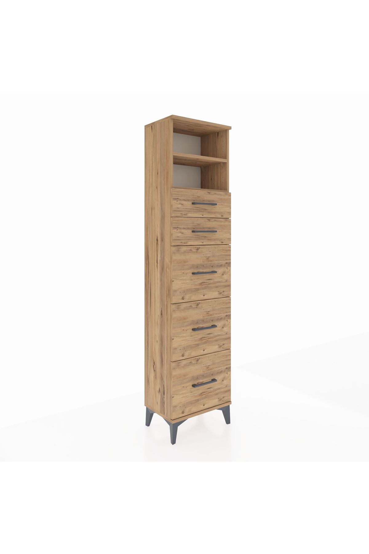 Arges Dolap 2 Raflı 5 Çekmeceli 44x30x182 - S22M050V9A