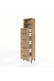 Arges Dolap 2 Raflı 5 Çekmeceli 44x30x182 - S22M050V9A