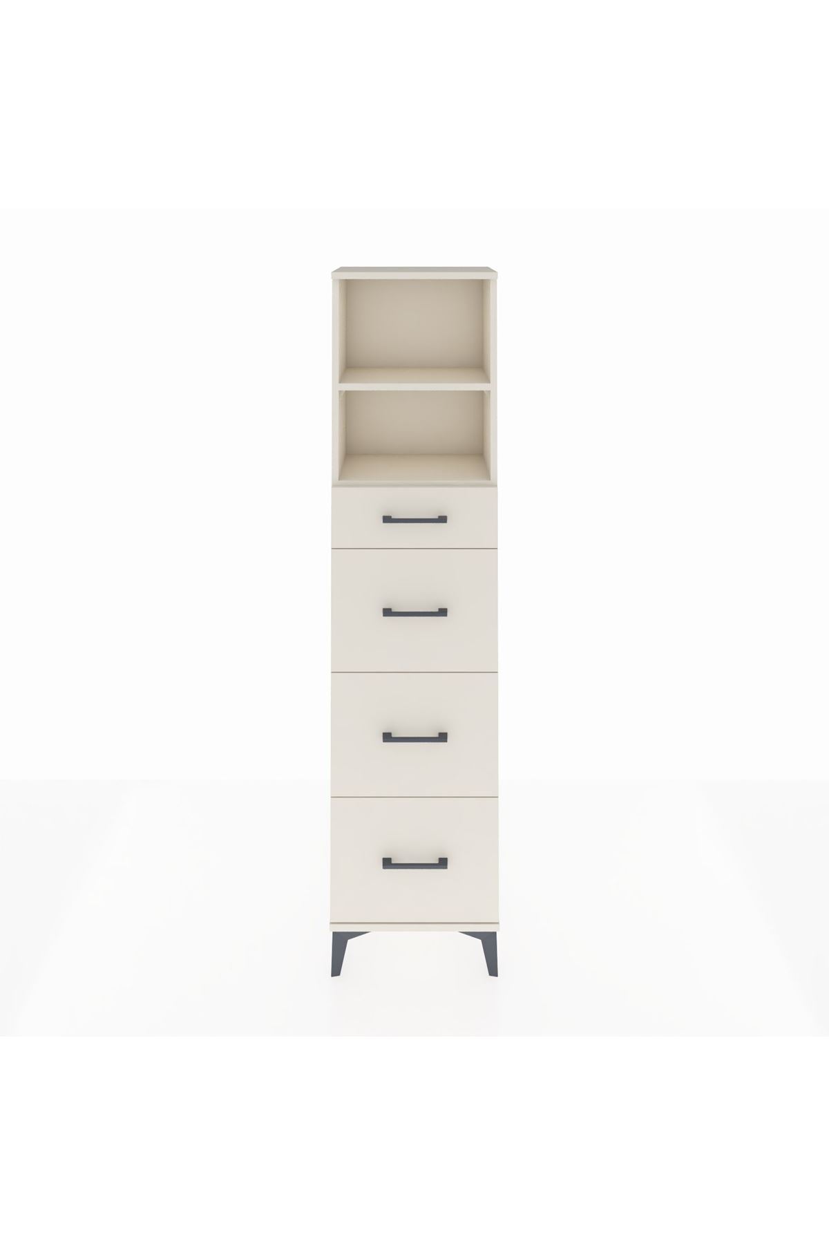 Arges Dolap 2 Raflı 4 Çekmeceli 44x30x182 - S22M051V1A