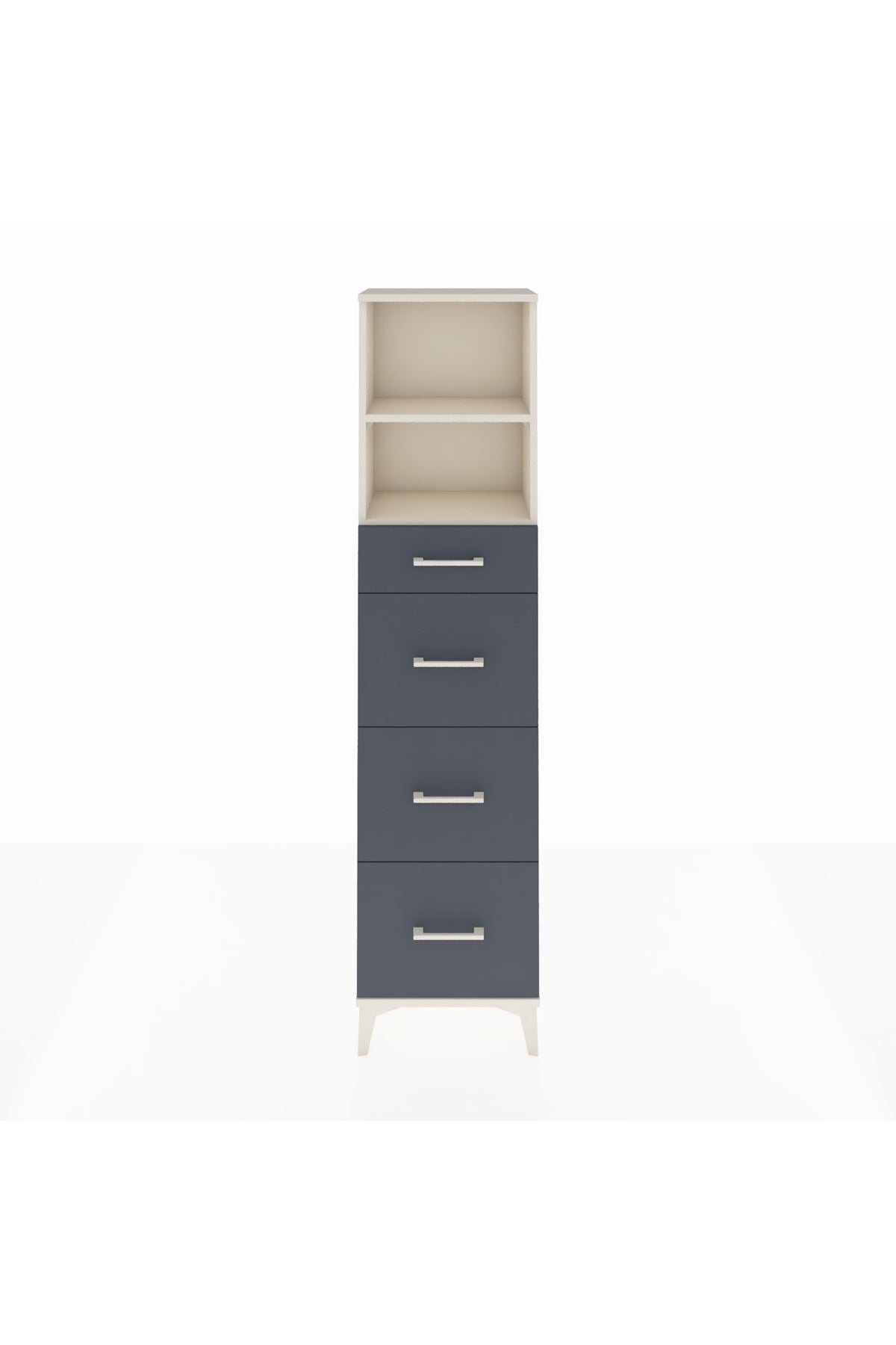 Arges Dolap 2 Raflı 4 Çekmeceli 44x30x182 - S22M051V2A