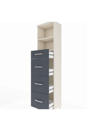 Arges Dolap 2 Raflı 4 Çekmeceli 44x30x182 - S22M051V2A
