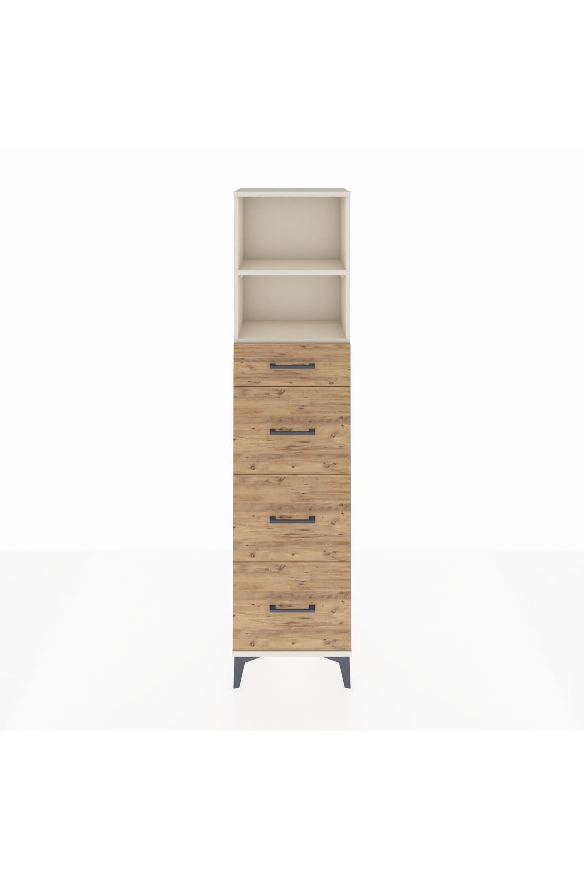 Arges Dolap 2 Raflı 4 Çekmeceli 44x30x182 - S22M051V3A