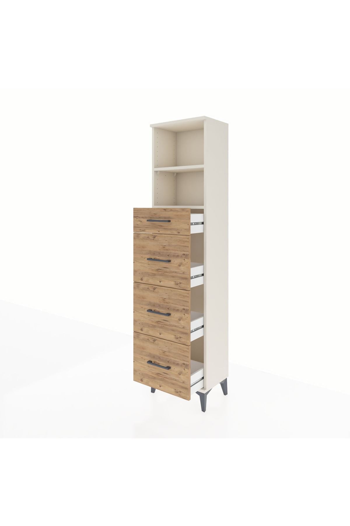 Arges Dolap 2 Raflı 4 Çekmeceli 44x30x182 - S22M051V3A