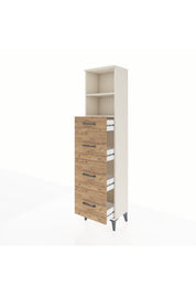 Arges Dolap 2 Raflı 4 Çekmeceli 44x30x182 - S22M051V3A