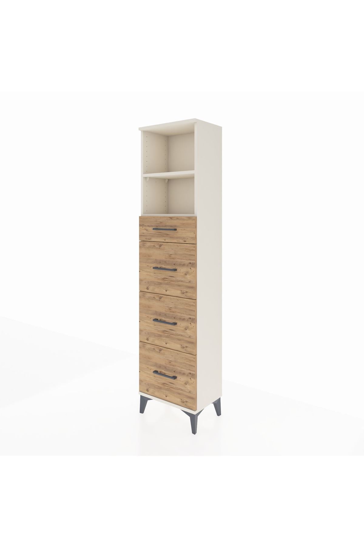 Arges Dolap 2 Raflı 4 Çekmeceli 44x30x182 - S22M051V3A
