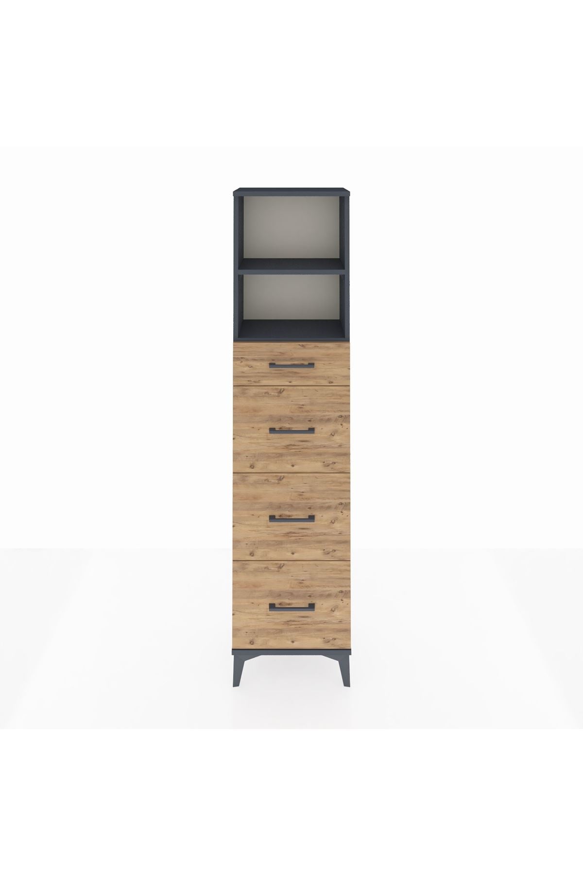 Arges Dolap 2 Raflı 4 Çekmeceli 44x30x182 - S22M051V6A