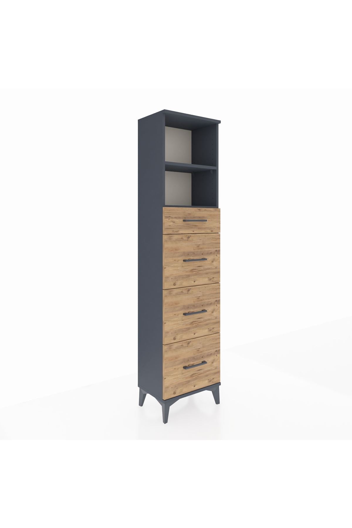 Arges Dolap 2 Raflı 4 Çekmeceli 44x30x182 - S22M051V6A