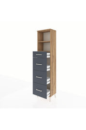 Arges Dolap 2 Raflı 4 Çekmeceli 44x30x182 - S22M051V8A