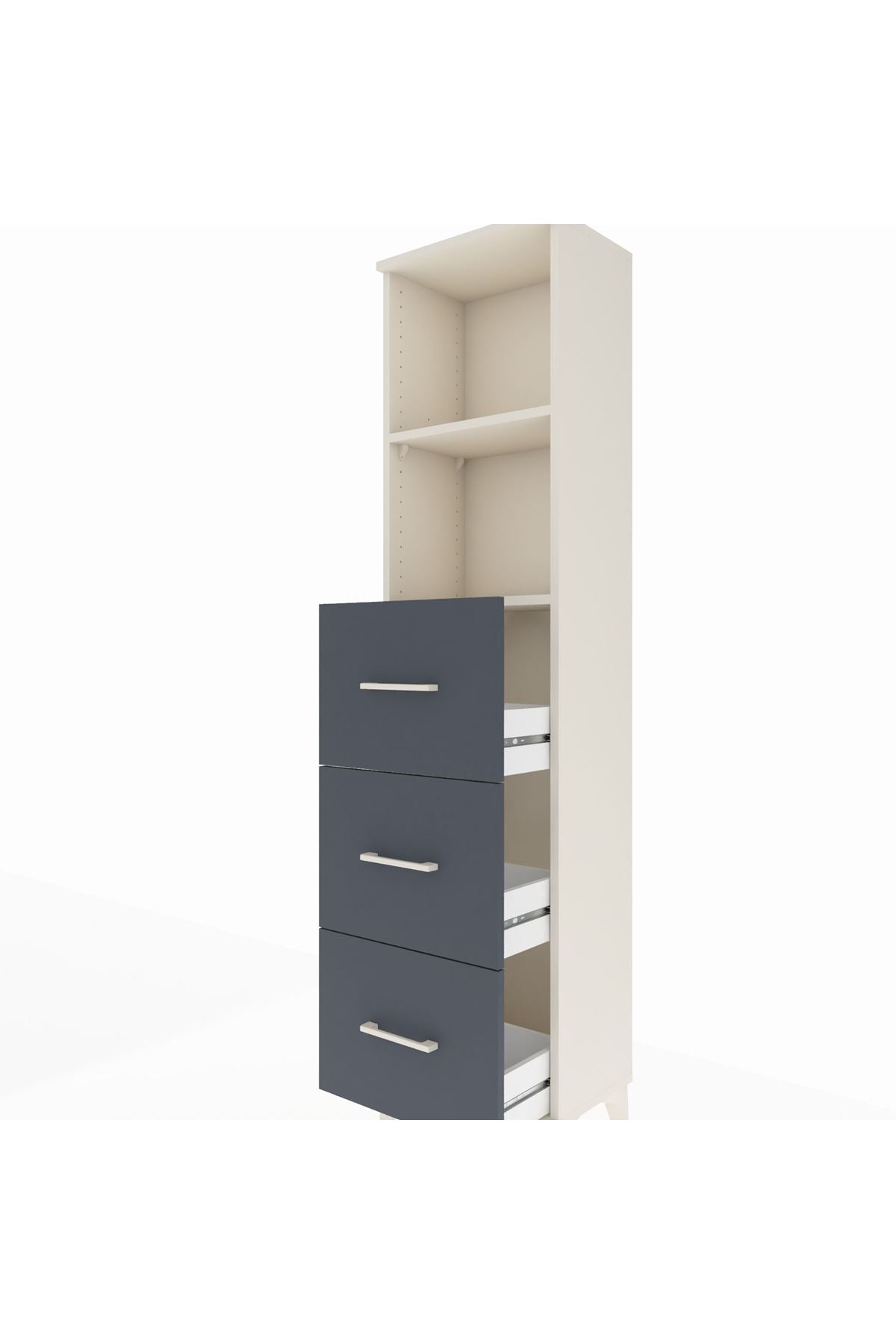 Arges Dolap 2 Raflı 3 Çekmeceli 44x30x182 - S22M052V2A